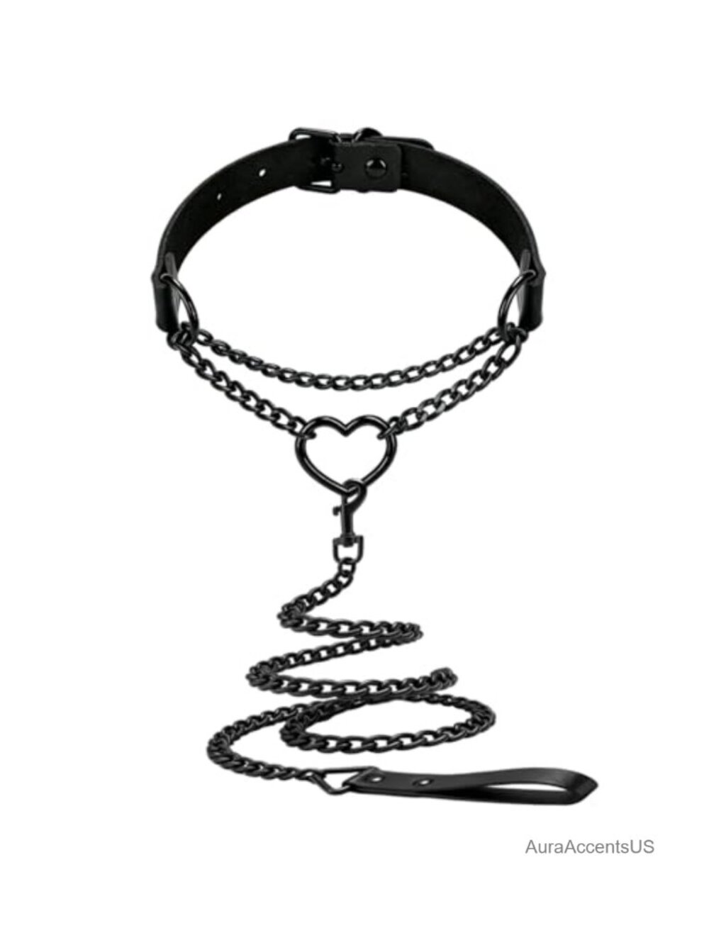 Leather Chain Collar Necklace Gothic Punk Body Chain Jewelry Accessories
